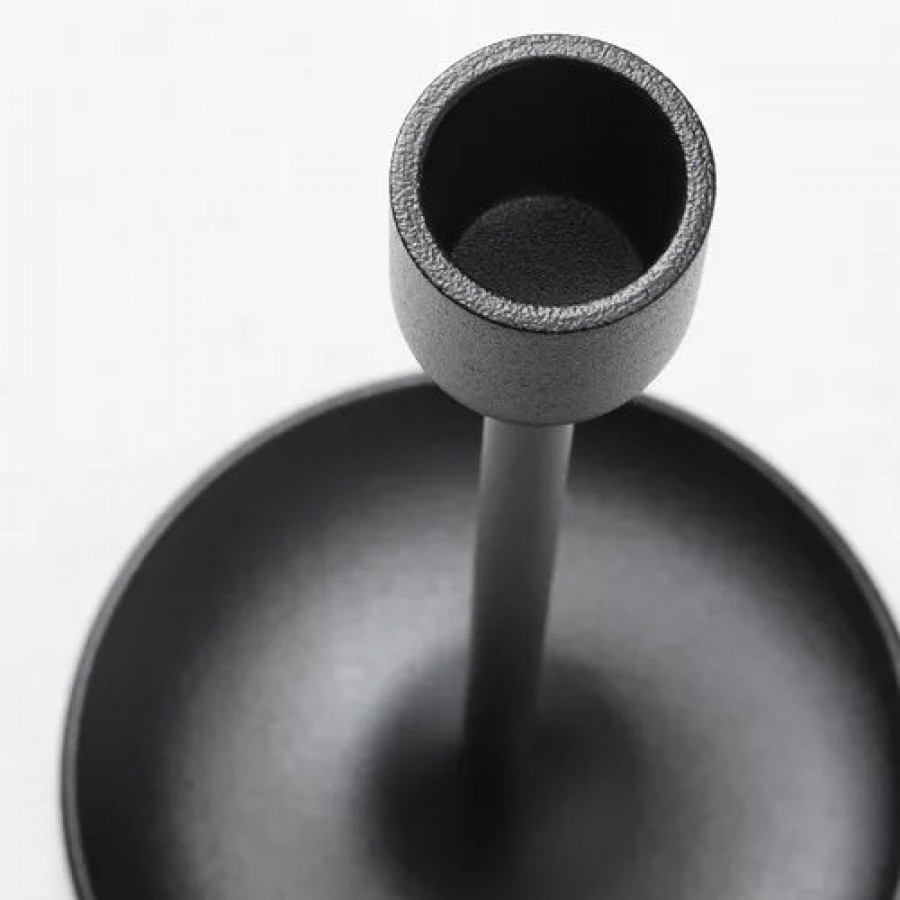 Подсвечники на ножке KEA FULLTALIG, черные, 3 шт