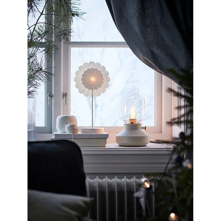 Настольная лампа IKEA TARNABY, бежевая, 25 см