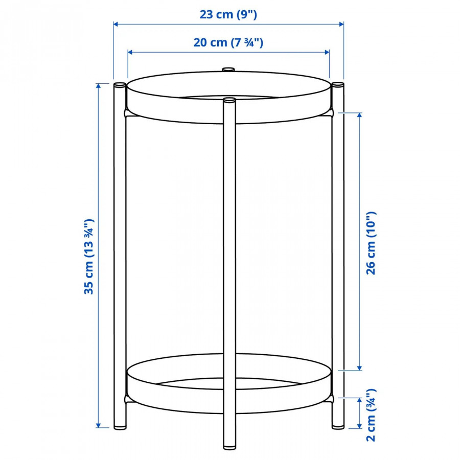 Подставка для растений IKEA OLIVBLAD, металлическая, 35 см