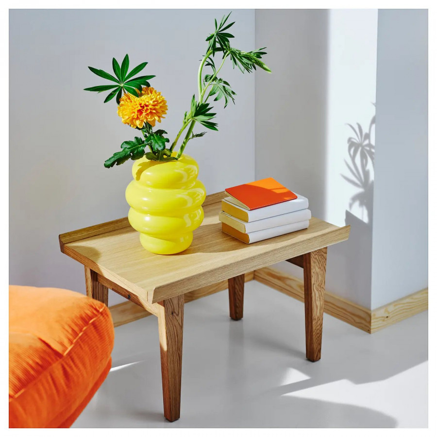 Ваза из стекла IKEA KÄLLARHALS, 22 см, желтый