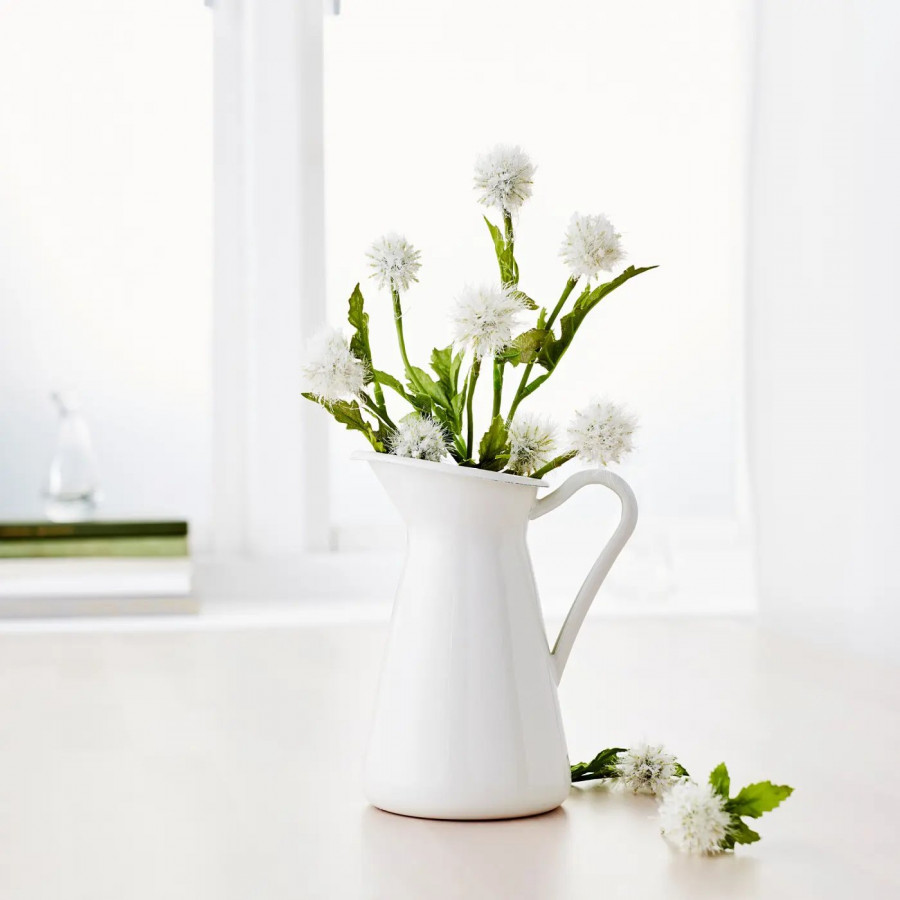 Ваза кувшин IKEA SOCKERÄRT, 16 см, белый