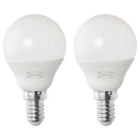 Лампочки IKEA SOLHETTA, Е14, 470 lm, набор 2 шт