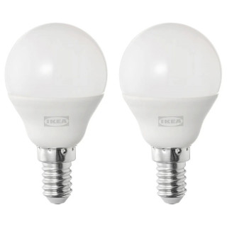 Лампочки IKEA SOLHETTA, Е14, 470 lm, набор 2 шт