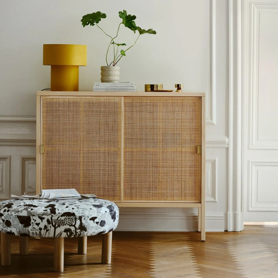 Настольная лампа IKEA STOCKHOLM, желтая, текстиль, 35 см