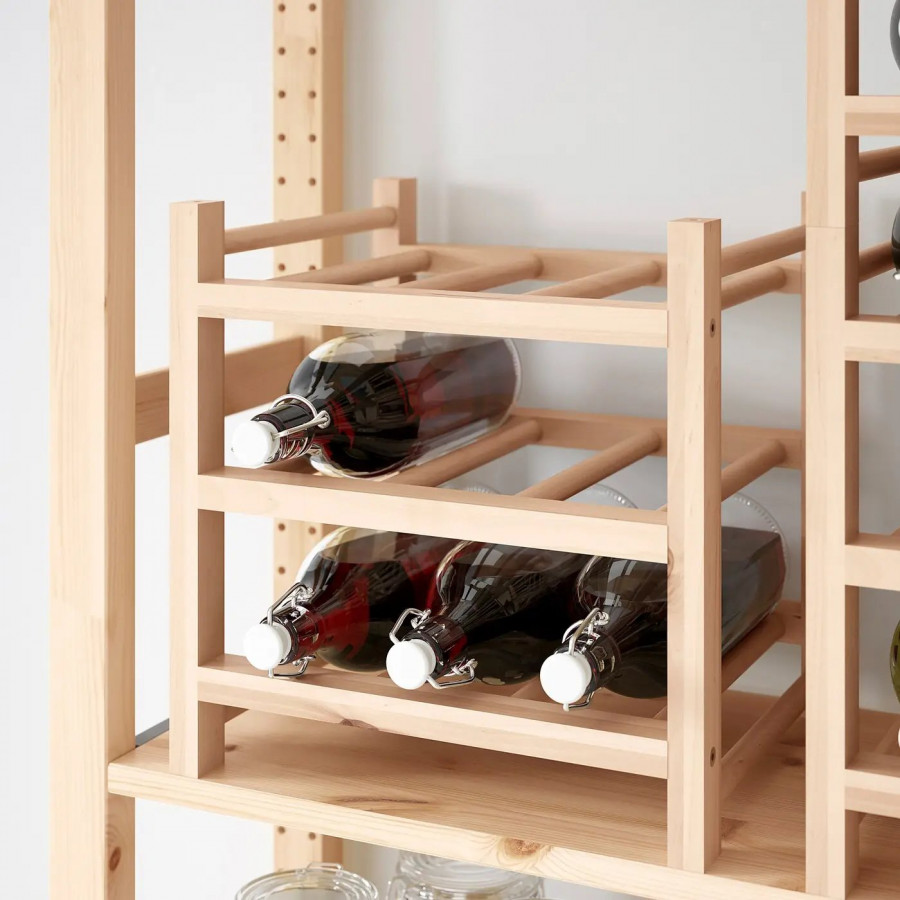 Подставка для бутылок IKEA HUTTEN, массив дерева