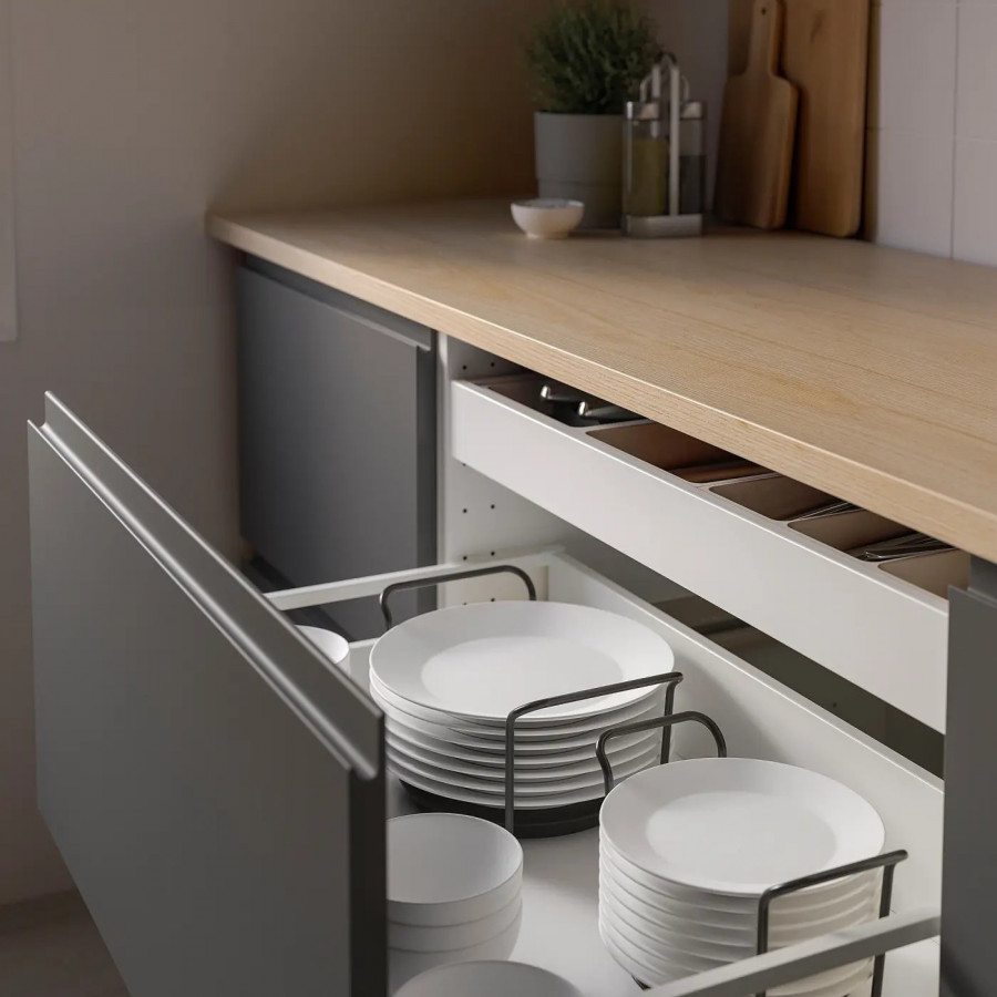 Держатель для тарелок IKEA UPPDATERA, 19-31 см, антрацит