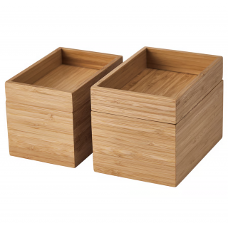 Контейнеры для ванной IKEA DRAGAN, бамбук, 4 шт