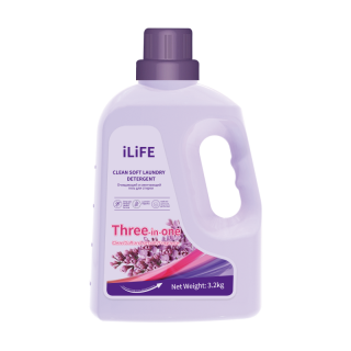 Очищающий и смягчающий гель для стирки 3-в-1 iLiFE GREENLEAF, 3,2 кг, аромат лаванды