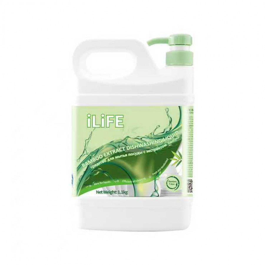 Моющее средство для посуды iLiFE GREENLEAF, с экстрактом бамбука, 1,1 л