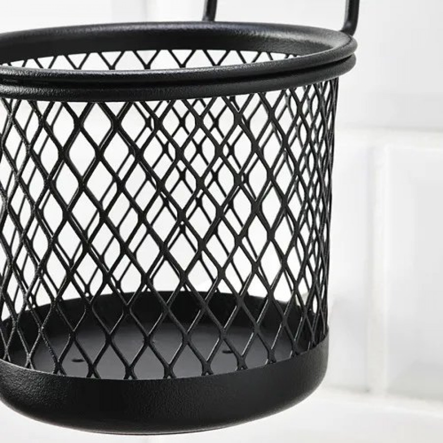 Контейнер подвесной IKEA HULTARP, 14х12 см, черный сетчатый