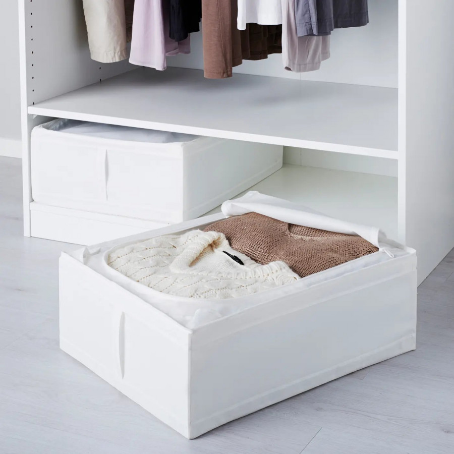 Кофр для хранения IKEA SKUBB, 43x53x19 см, белый