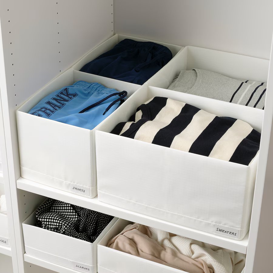 Органайзер для хранения IKEA STUK, 20x51x18 см, белый