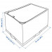 Кофр для хранения IKEA STUK, 34x51x28 см, белый в клетку