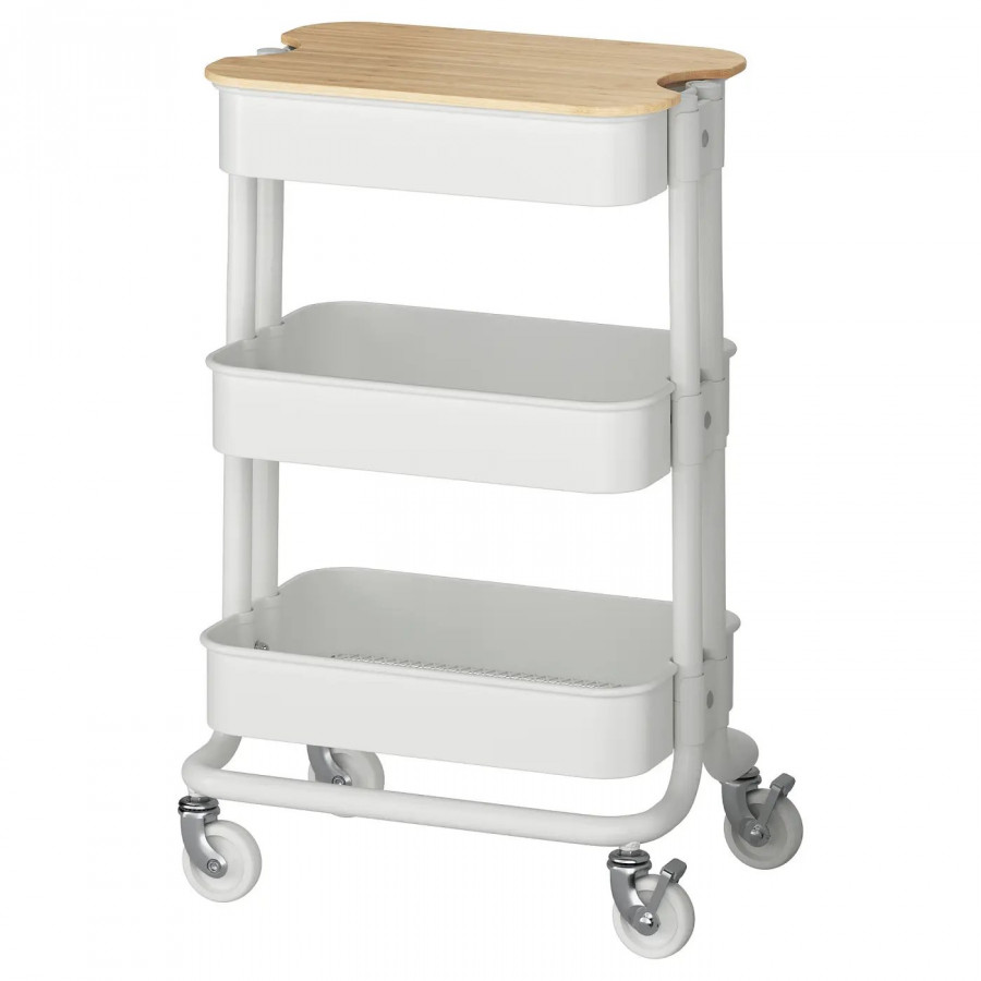 Тележка для хранения IKEA RASKOG, 38x28x61, белая