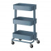 Тележка для хранения IKEA RASKOG, 45x35x77, серо-голубая