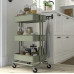 Тележка для хранения IKEA RASKOG, 45x35x77, серо-зеленая